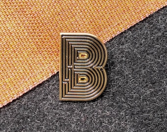 Labyrinth Letters - B - Enamel Pin