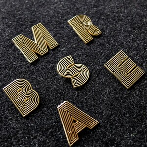Labyrinth Letters R Enamel Pin image 8