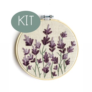 Wild Lavender Stickpackung mit Schnittmuster und Stickzubehör - Anfängerfreundlich - Anleitungen und Anleitungen
