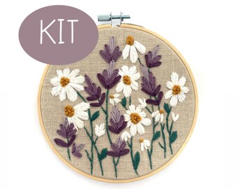 In the Meadow Embroidery KIT with Embroidery Pattern and Embroidery Supplies