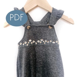 Daisy Row PDF Embroidery Pattern DIY - Thread Unraveled