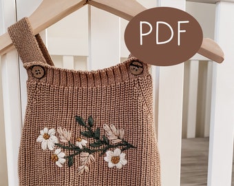 Daisy Sprig PDF Embroidery Clothing and Hoop Art Pattern DIY - Thread Unraveled