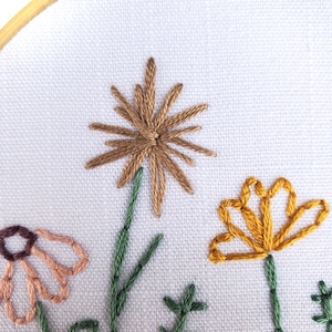 My Little Garden Embroidery KIT FOR KIDS with Pre-Printed Fabric and Embroidery Supplies image 3