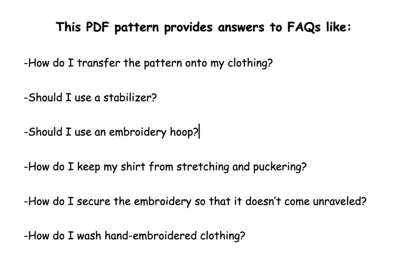 PDF DIGITAL Pattern Poppies Tee DIY Thread Unraveled Beginner Embroidery Pattern Embroidered Shirt T-Shirt image 7
