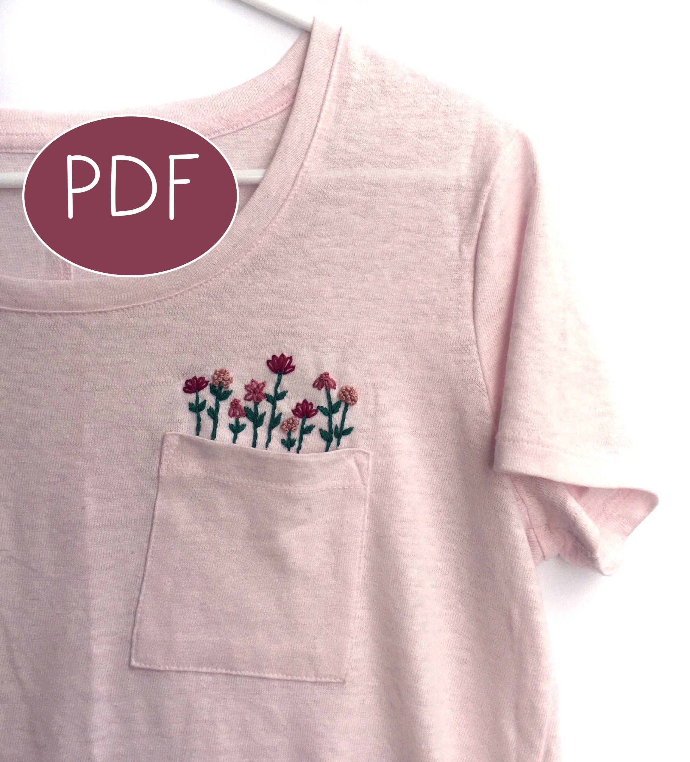EVA-01 Flower Embroidery T-Shirt β (BEIGE×PINK) エヴァンゲリオン公式アパレルブランド【RADIO EVA Online Store】