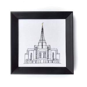 Wzór PDF CYFROWY Gilbert Arizona Temple DIY - Thread Unraveled - Wzór do haftu dla początkujących