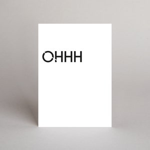Postkarte  "OHHH"-TYPE // TYPE-Serie