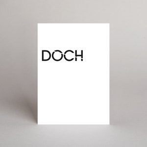 Postkarte  "DOCH"-TYPE // TYPE-Serie