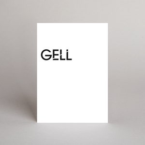 Postkarte  "GELL"-TYPE // TYPE-Serie