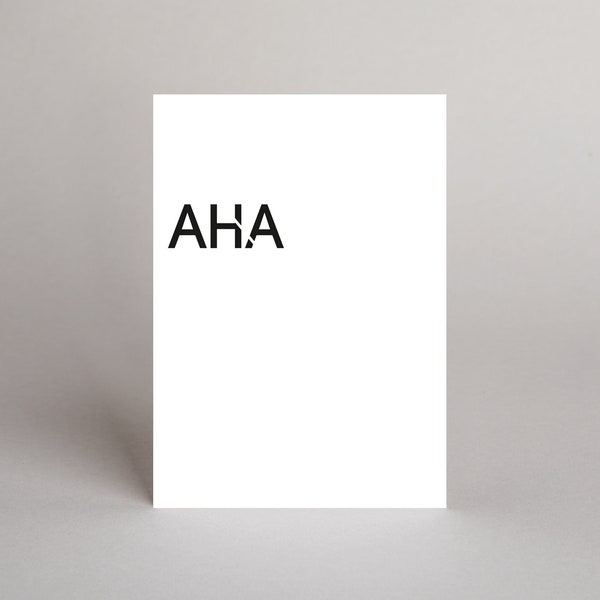 Postkarte  "AHA"-TYPE // TYPE-Serie