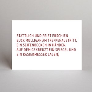 Postkarte "Ulysses" // ERSTE SÄTZE