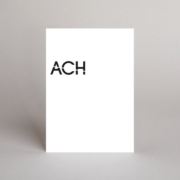 Postkarte  "ACH"-TYPE // TYPE-Serie