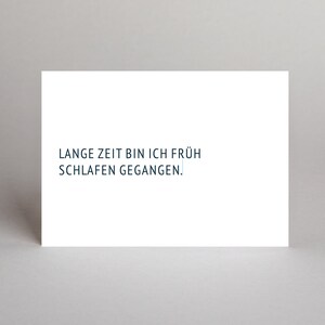 Postkarte "Auf der Suche nach der verlorenen Zeit" // ERSTE SÄTZE