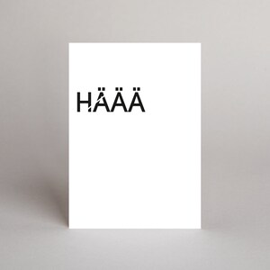 Postkarte  "HÄÄÄ"-TYPE // TYPE-Serie