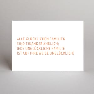 Postkarte "Anna Karenina" // ERSTE SÄTZE
