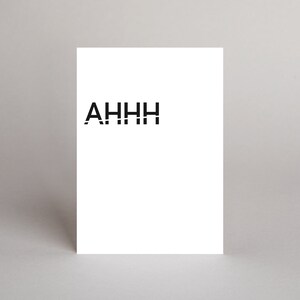 Postkarte  "AHHH"-TYPE // TYPE-Serie