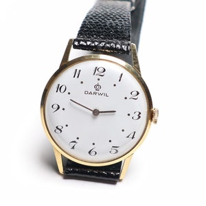 Darwil Vintage Swiss Wrist Watch, Classic Vintage Swiss Mechanical watch, Wonderful Gift for Birthday or Anniversary