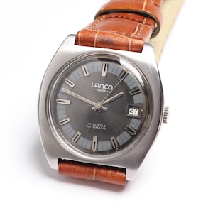 Vintage Swiss Lanco Automatic Watch from 1970s - Wonderful gift