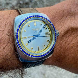Vintage Sicura Brevets Automatic watch, Swiss Watch from 70&#39;, Cal 158 31/7, Wonderful Gift