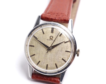 Vintage, Linen Dial, Timeless Omega from the 1960s, Excellent condition, Wonderful Gift
