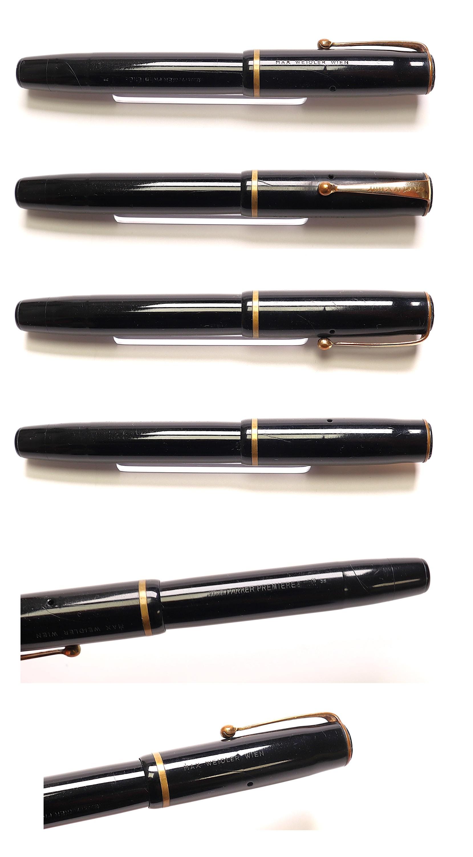 Vintage 1930s Parker Premier Fountain Pen: 14K Nib, Made in Canada