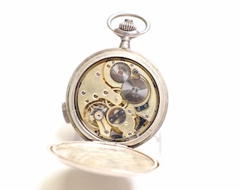 Kwartrepetitie zakhorloge met zilveren 84 / 0,875 volledige hunterkast - voor onderdelen