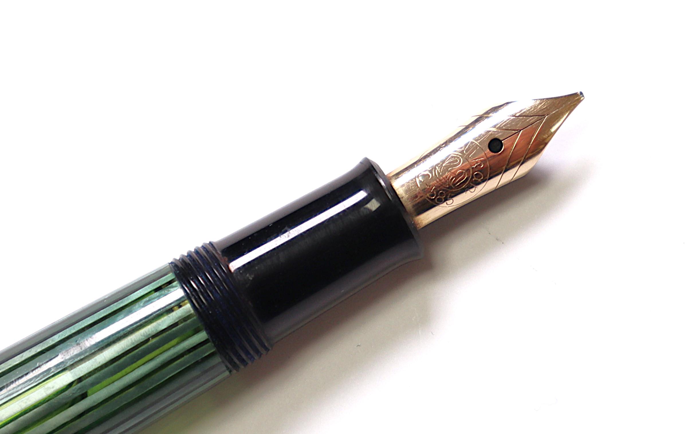 ドイツ製・ペリカン 万年筆 ・中字・Mペン先金14C 585 PELIKAN 28