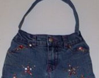 blue jean handbags