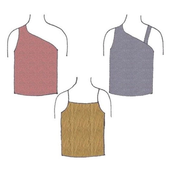 Girls Plus Size Strappy Tops Downloadable Sewing Pattern, Sizes 14-16 