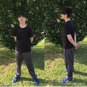 Jungen Plus Size Casual Elastische Taille oder Krawatte Taille Hosen und Shorts PDF Schnittmuster, Größen 8-10-12
