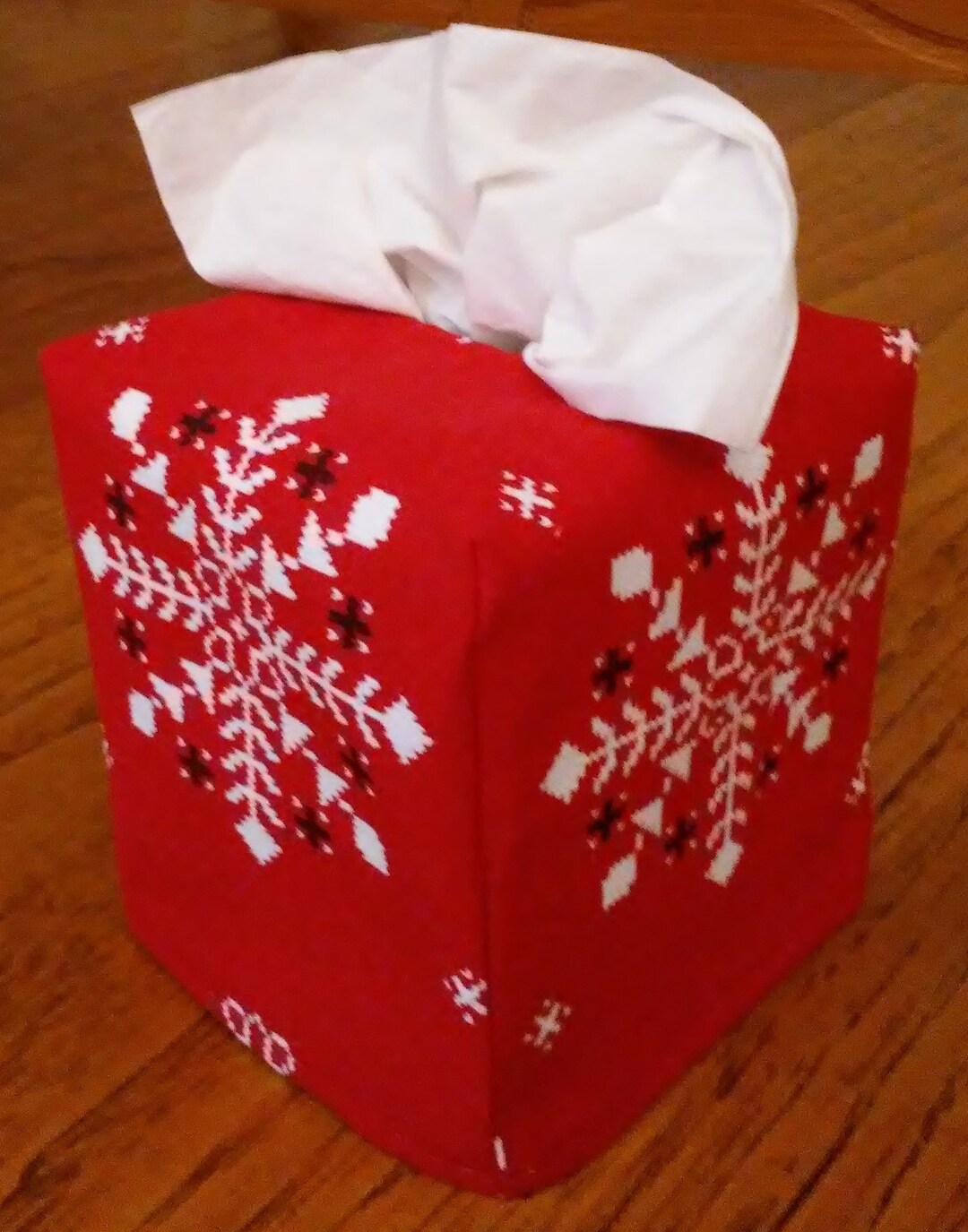 Tissue box Golden Snowflake main image 1