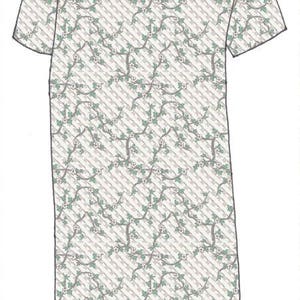 Girls Plus Size Nightgown PDF Sewing Pattern, Sizes 14-16
