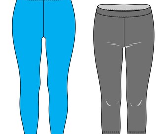 Plus Size Girls Leggings/Jeggings PDF Sewing Pattern, Size 8-10-12