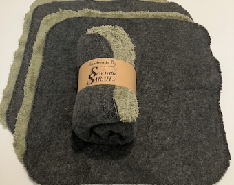 Reusable Fleece Mop Pads, Swiffer Compatible, Machine Washable Wet-Dry Cleaning Cloth (4-Pack)