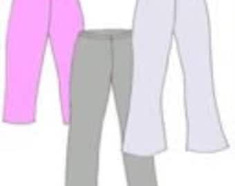 Girls Plus Size Elastic Waist Slacks PDF Sewing Pattern, Sizes 8-10-12