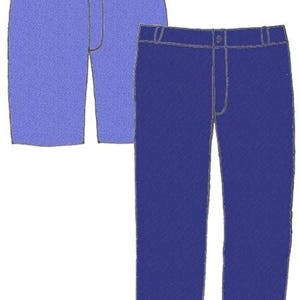 Boys Plus Size Denim Jeans and Denim Shorts PDF Sewing Pattern, Sizes 14-16