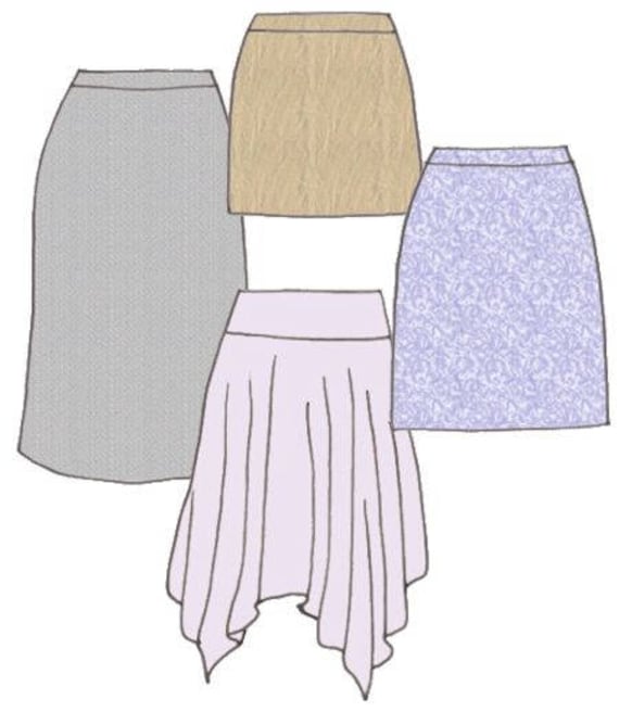 Skirt Flat Drawing - Etsy