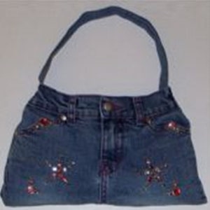 Patron PDF Comment fabriquer un sac à main en jean bleu, PDF de sac à main en jean bleu, sac à main pour fille, sac à main pour femme, sac à main en jean bleu pour fille