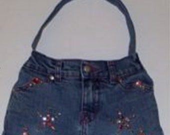 How To Make A Blue Jean Purse PDF pattern, Blue Jeans Purse PDF, Girls Purse, Women's Purse, Girls Blue Jean Purse