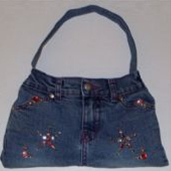 How To Make A Blue Jean Purse PDF pattern, Blue Jeans Purse PDF, Girls Purse, Women's Purse, Girls Blue Jean Purse