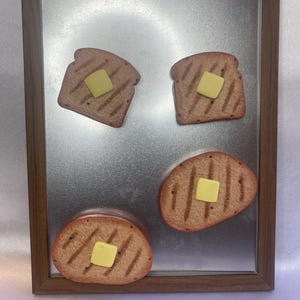 Butter Toast Magnets | Polymer Clay Magnets | Magnets