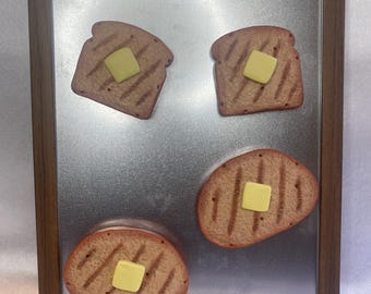 Butter Toast Magnets | Polymer Clay Magnets | Magnets