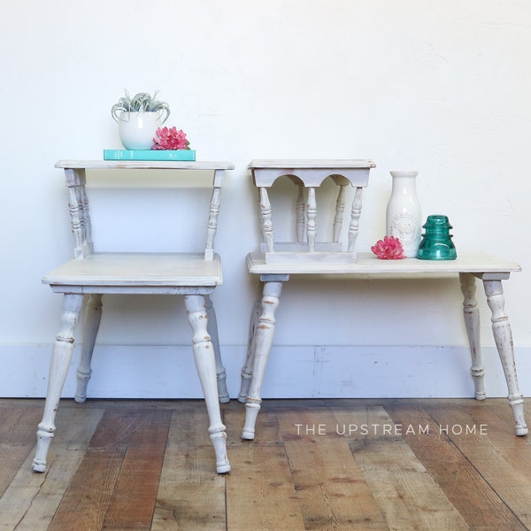 Farmhouse End Table Etsy