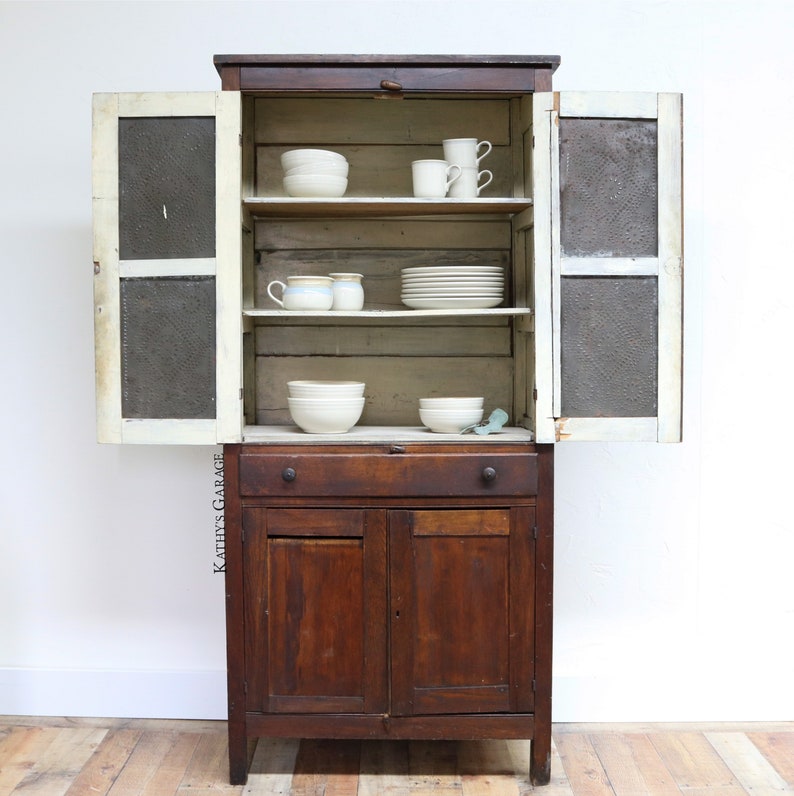 SOLD. Antique Pie Safe Primitive Tin Punched Pie Safe Etsy