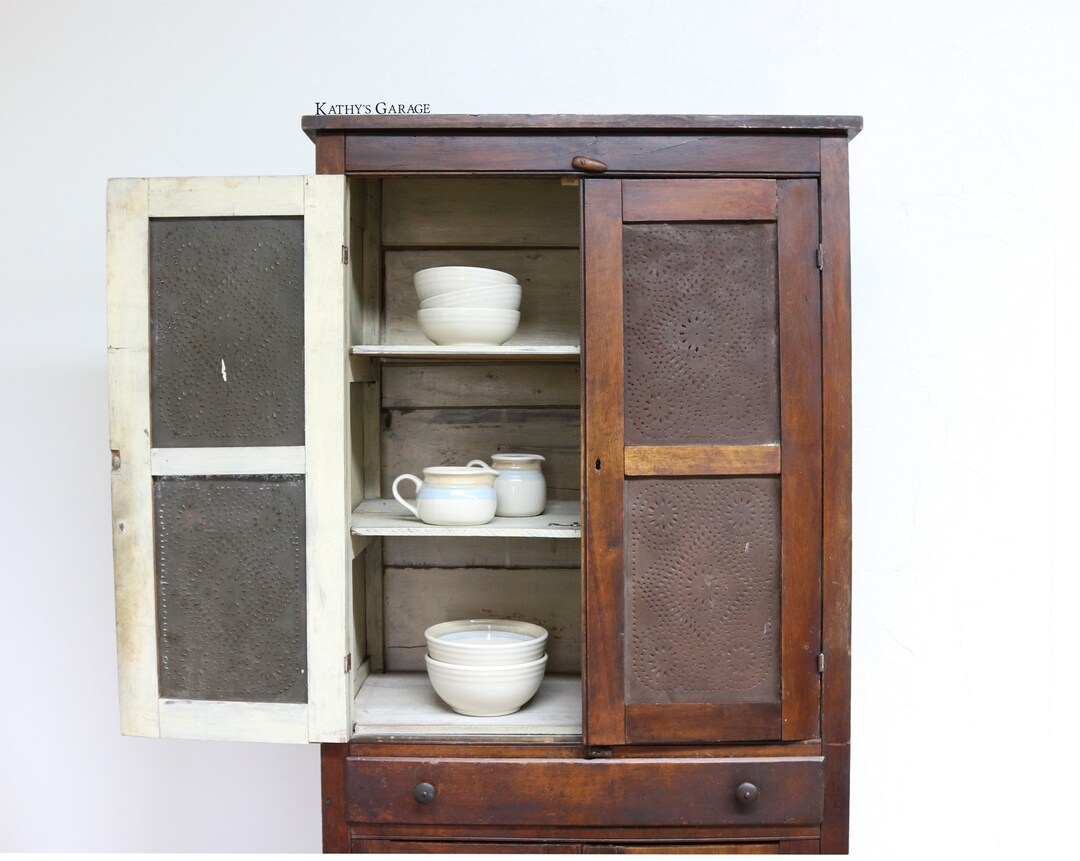 SOLD. Antique Pie Safe Primitive Tin Punched Pie Safe Etsy