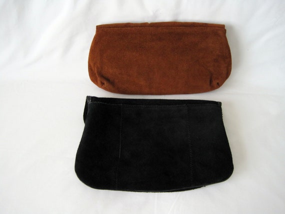 Set of Two (2) Ladies Suede Evening Clutch Handba… - image 2