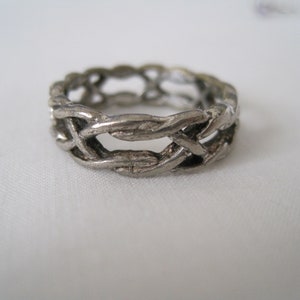 Braided Wedding Anniversary Ring Band; Perfect for Valentine&#39;s Day, Anniversary, Birthday, or any Special Day