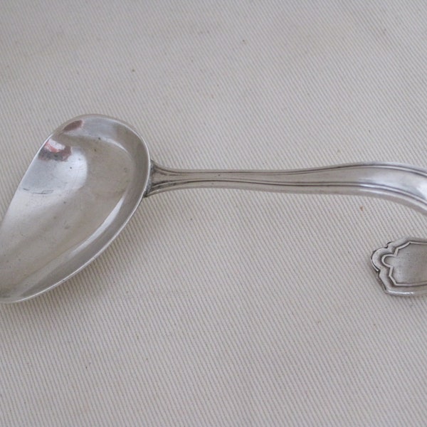 Spoon; Side Bowl, Curved Handle Medicine Spoon; Sterling Spoon; Antique Spoon