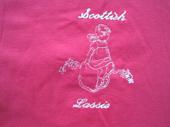 Girl's Bright Pink T-Shirt with "Scottish Lassie"… - image 3