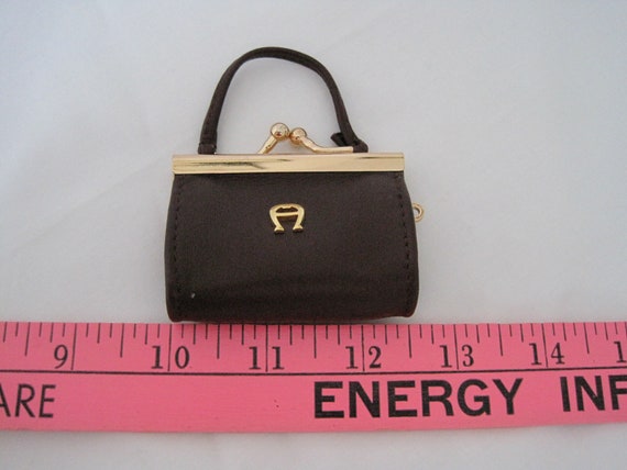 Etienne Aigner "Mini Purse" coin purse with "eye"… - image 9